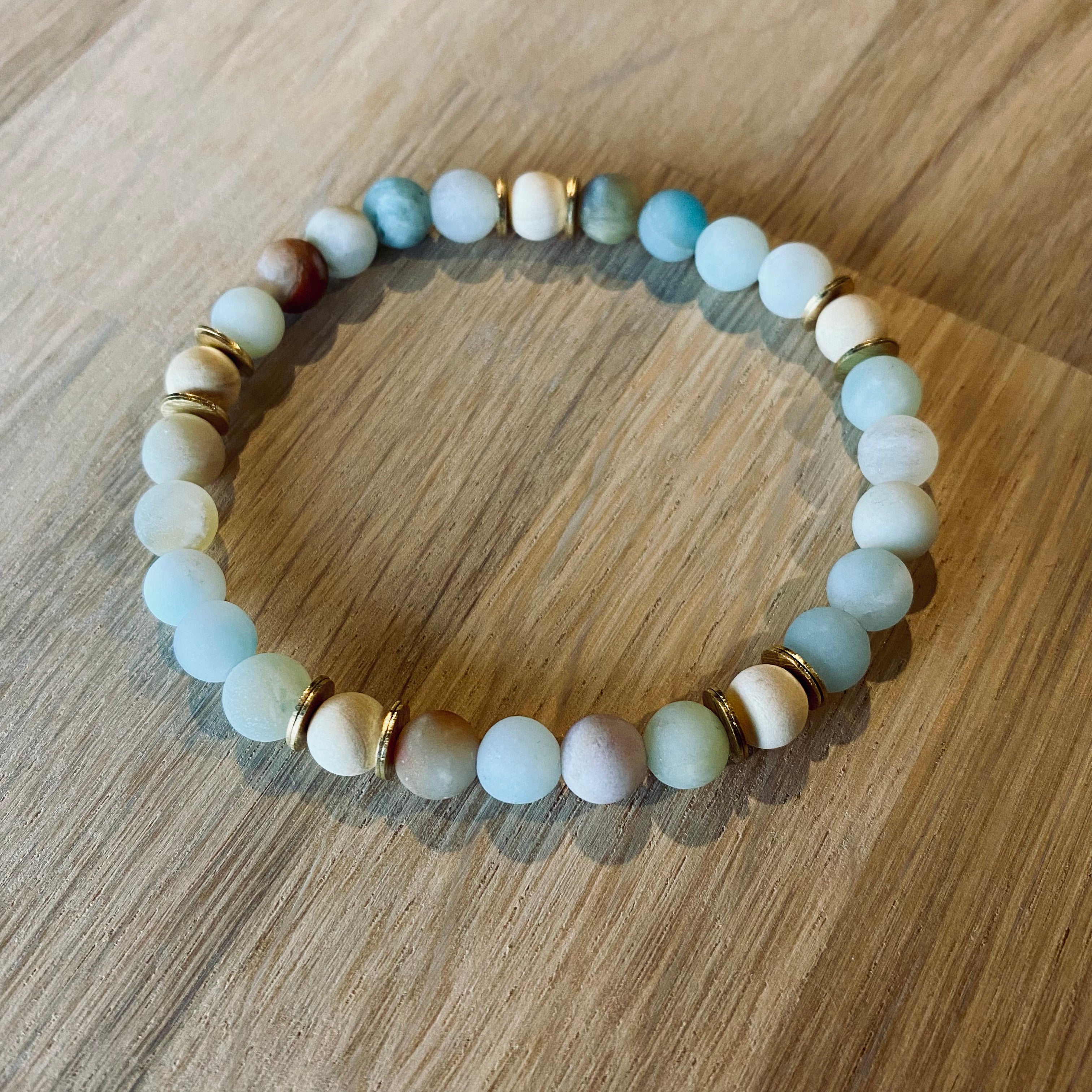 Please Return Tiffany & Co Blue Amazonite Silver Heart 8mm Bead 7.25